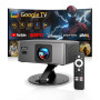 Videoprojecteur 4K【2026 GTV/1er Mini Ultra Courte】 Retroprojecteur Apps Officiell, AutoFocus/Keystone 1080P,1600 Hte luminosité 