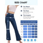 Chasehot Jean Femme Taille Elastique, Jeggings Taille Haute Bootcut avec Poches Flared Mode Slim Pantalon Denim Leggings Évasé J