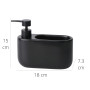 Kook Time Distributeur de Savon Cuisine avec Porte-Éponge 520 ML Curve - Organiseur d'Évier en Céramique pour Liquide Vaisselle 