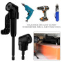 Dunkwckore 14 Pièces Renvoi D'Angle Visseuse Kit, Rallonge Visseuse, Renvoi D'Angle Perceuse, 105° Tournevis Flexible, 1/4" Embo