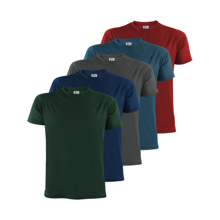 ALPIDEX T-Shirts Hommes Noir Unis à Col Rond Lot de 5, Taille S M L XL XXL 3XL 4XL 5XL