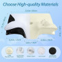 HOMCA Oreiller Ergonomique Cervical, 2 en 1 Oreiller à Mémoire de Forme pour la Nuque, Coussin pour Dormir sur Le Côté et sur Le