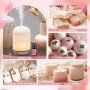 HANOLLY Huile Essentielle Fleurs 6x 10ML, Huiles Essentielles Naturelle Pour Diffuseur, Massage, DIY Bougie,Lys Blanc & Aloès, P