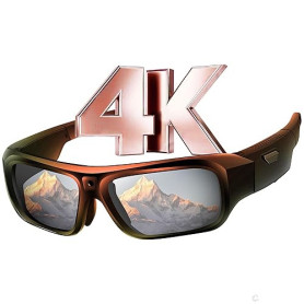 Chujianxi Lunettes avec Caméra 4K, Innovantes High-Tech Lunettes Camera de Sport pour l'extérieur, Lunettes de Soleil Vidéo avec