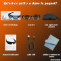 Chujianxi Lunettes avec Caméra 4K, Innovantes High-Tech Lunettes Camera de Sport pour l'extérieur, Lunettes de Soleil Vidéo avec