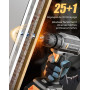 VIWKO Perceuse Visseuse Sans Fil, 20V Visseuse Devisseuse Sans Fil, 25+1 Réglages de Couple, Perceuse-visseuse Max 42Nm Visseuse