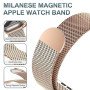 ORRLBB Bracelet compatible avec les Bracelets Apple Watch Series 11 10 9 8 7 6 5 4 Ultra SE 3 2 1 Femmes Hommes, Magnétique Méta