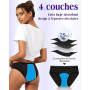 Anpro Lot de 3 Culotte Menstruelle Absorbante, Lavable Coton Menstruation pour règles, Post-Partum, récupération