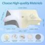 HOMCA Oreiller Ergonomique Cervical, 2 en 1 Oreiller à Mémoire de Forme pour la Nuque, Coussin pour Dormir sur Le Côté et sur Le