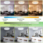 Vigevee 80W Ventilateur de Plafond avec éclairage, LED Variable Lumière du Ventilateur Mode été Hiver, avec Télécommande et APP,