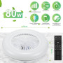 Vigevee 80W Ventilateur de Plafond avec éclairage, LED Variable Lumière du Ventilateur Mode été Hiver, avec Télécommande et APP,