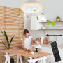 Vigevee 80W Ventilateur de Plafond avec éclairage, LED Variable Lumière du Ventilateur Mode été Hiver, avec Télécommande et APP,