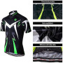 X-TIGER Maillot de Cyclisme Manches Courtes Homme avec Cuissard à Bretelle 5D Gel Rembourré,VTT Courtes Respirant Vêtements de C