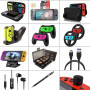 Orzly Kit d'accessoires conçu pour Les Accessoires Nintendo Switch Geeks et boîtier de Console OLED et Protecteur d'écran, poign