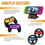 Orzly Kit d'accessoires conçu pour Les Accessoires Nintendo Switch Geeks et boîtier de Console OLED et Protecteur d'écran, poign