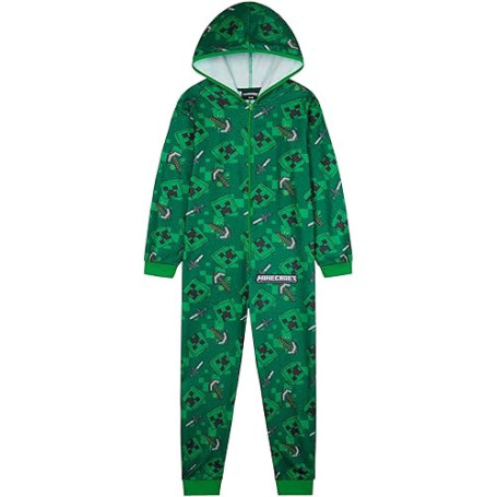 Get Trend Combinaison Pyjama Enfant et Ado, Grenouillères Garçon Pyjama Polaire à Fermeture Éclair pour Hiver, Cadeau Original