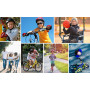 meteor Gants de Vélo Enfant Demi-Doigts Antidérapants Respirants Antichoc, Réglables pour Garçons et Filles, VTT, Cyclisme, Trot
