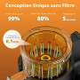 AIRMSEN Extracteur de Jus à Froid Avec Goulotte Extra Large de 147 Mm, Capacité de 2,1 L, Extracteur de Jus pour Fruits et Légum