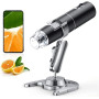 Microscope numérique Wi-FI, loupe SKYBASIC 1000X/microscope numérique Portable pour Adultes avec 8 LED pour Smartphones et Ordin