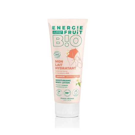 ENERGIE FRUIT | Lait Corps Hydratant | Certifié BIO par Ecocert | Monoï & Huile de Macadamia | Vegan | 200ml
