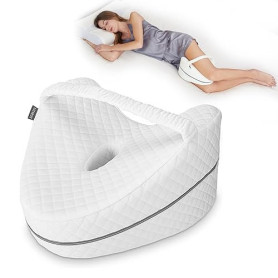 LITSPOT Oreiller de Jambe Oreiller de Genou Ergonomique avec Mousse à Mémoire de Forme pour Dormir pour Soulager la Pression - H