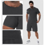 KUYIGO Short et chemise d'été pour homme - 2 pièces - Style décontracté - Respirant