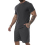KUYIGO Short et chemise d'été pour homme - 2 pièces - Style décontracté - Respirant
