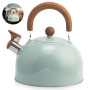 3L Bouilloire en Acier Inoxydable, Théière Rétro Compatible avec Tous les Types de Cuisinières, Théière avec Sifflet Automatique