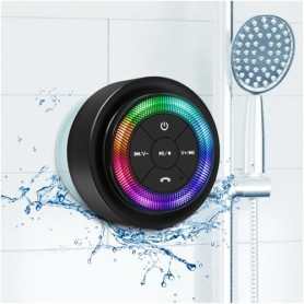 Xleader Mate Enceinte Bluetooth Douche, Mise à Niveau, étanche IPX7,Petite Enceinte Bluetooth Speaker puissante avec lumière, Ve