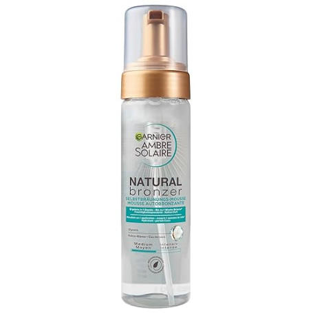 GARNIER Ambre Solaire - Natural Bronzer - Mousse Autobronzante Hydratante - Hâle Progressif & Sur-Mesure - Eau de Coco & Glycéri