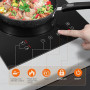 KICHPOWER Plaque Induction 2 feux Encastrable, Plaque de Cuisson Electrique 30cm, Commande Tactile, 3300W, 9 niveaux de puissanc