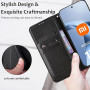 Rojeuinn Coque pour Xiaomi 17T 5G Étui Portefeuille en Fibre Premium avec Compartiments pour Cartes et Fermeture Magnétique Prot