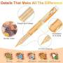 12 Feutre Acrylique Brush Marker – Set de 12 Marqueurs de Peinture Acrylique Skin Tone Color Series , Pointe Brush 0.5~5MM Pince