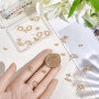 Beebeecraft 1 boîte de 20 Clous d'oreilles avec Boucle Plaqués Or 18 carats 316 Anneaux Torsadés en Acier Inoxydable Chirurgical