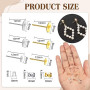 TOAOB 300pcs Boucles D'Oreilles Poteaux Plat Pad en Acier Inoxydable 4mm 6mm 8mm avec Dos Papillon Apprêt et Fermoirs en Silicon