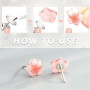 TOAOB 300pcs Boucles D'Oreilles Poteaux Plat Pad en Acier Inoxydable 4mm 6mm 8mm avec Dos Papillon Apprêt et Fermoirs en Silicon