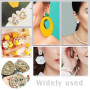 TOAOB 300pcs Boucles D'Oreilles Poteaux Plat Pad en Acier Inoxydable 4mm 6mm 8mm avec Dos Papillon Apprêt et Fermoirs en Silicon
