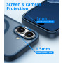 Vansdon Magnétique Coque pour iPhone 17 avec 1 Verre Trempé, Compatible avec MagSafe, Protection Contre Les Chutes de qualité Mi