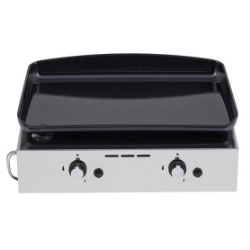 Plancha gaz 5000w plaque fonte émaillée 47x36cm - 555032010701