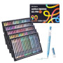 languo Lot de 90 stylos à encre gel acrylique 3D à pointe ogive de 1 mm pour papier noir, roche, verre, tissu, loisirs créatifs