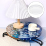 ANBOO Moule en silicone époxy de 30 cm - Grand plateau rond en silicone - Moule de table en résine époxy pour rivière café burea