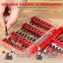 Geinxurn Coffret de 42 Embouts de Vissage en Acier S2 Magnétique, (TX-, TR-, PZ-, PH-, SL-, Hex-) Emoubut pour Tournevis Visseus
