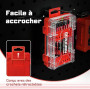 Geinxurn Coffret de 42 Embouts de Vissage en Acier S2 Magnétique, (TX-, TR-, PZ-, PH-, SL-, Hex-) Emoubut pour Tournevis Visseus