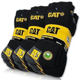 CAT REAL WORK SOCKS Lot de 9 paires de chaussettes de travail pour homme et femme Tailles au choix 35-50