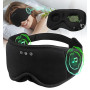 LC-dolida Bambou Masque de Sommeil Écouteur Bluetooth 5.4, 3D Masque de Nuit en Coton Bambou | Écouteurs de Sommeil Zero et 100%
