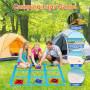 Jeu Géant de Morpion et Puissance 4 1.2m avec Sacs de Lancer - Jeux Extérieur pour Adulte et Enfant, pour Jardin, Plage, Camping