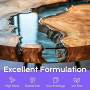 Yiierr 1340ml Resine Epoxy Transparente et Durcisseur, Résine époxy Transparente, 1: 1 Ratio Revêtement en résine époxy cristall