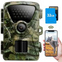 MAXDONE Caméra Chasse WiFi Vision Nocturne - Caméra de Chasse 940nm Infrarouge Invisible LED 32MP 1440P Piege Photographique Tem