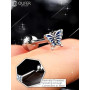 OUFER 14G 1PC Piercing Langue 316L Acier Chirurgical Internally Threaded Langue Barre Boule 16mm 20D DND Rainbow Purple Papillon