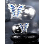 OUFER 14G 1PC Piercing Langue 316L Acier Chirurgical Internally Threaded Langue Barre Boule 16mm 20D DND Rainbow Purple Papillon